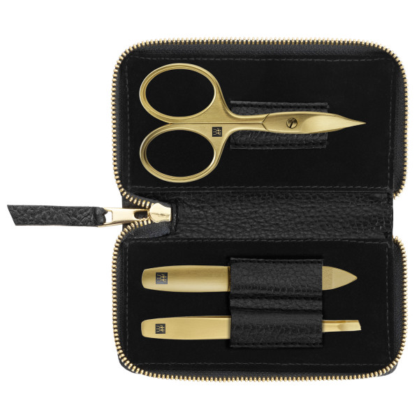 Маникюрный набор 3 пр. TWINOX Gold черный